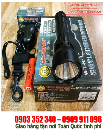 Đèn pin siêu sáng Wasing WFL-H7 bóng CREE LED với 800 Lumens chiếu xa 280m | hàng có sẳn-Bảo hành 1 năm